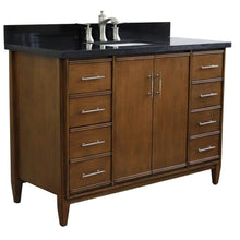 Load image into Gallery viewer, Bellaterra Home Vanity BellaTerra Home 49&quot; Single sink vanity in Walnut finish with Black galaxy granite and rectangle sink 400901-49S-WA-BGR