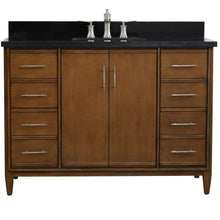 Load image into Gallery viewer, Bellaterra Home Vanity BellaTerra Home 49&quot; Single sink vanity in Walnut finish with Black galaxy granite and rectangle sink 400901-49S-WA-BGR