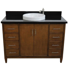 Load image into Gallery viewer, Bellaterra Home Vanity BellaTerra Home 49&quot; Single sink vanity in Walnut finish with Black galaxy granite and round sink 400901-49S-WA-BGRD