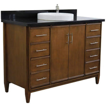 Load image into Gallery viewer, Bellaterra Home Vanity BellaTerra Home 49&quot; Single sink vanity in Walnut finish with Black galaxy granite and round sink 400901-49S-WA-BGRD