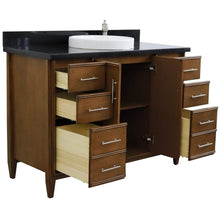 Load image into Gallery viewer, Bellaterra Home Vanity BellaTerra Home 49&quot; Single sink vanity in Walnut finish with Black galaxy granite and round sink 400901-49S-WA-BGRD