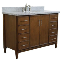 Load image into Gallery viewer, Bellaterra Home Vanity BellaTerra Home 49&quot; Single sink vanity in Walnut finish with Gray granite and oval sink 400901-49S-WA-GYO