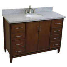 Load image into Gallery viewer, Bellaterra Home Vanity BellaTerra Home 49&quot; Single sink vanity in Walnut finish with Gray granite and oval sink 400901-49S-WA-GYO