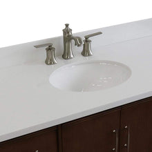 Load image into Gallery viewer, Bellaterra Home Vanity BellaTerra Home 49&quot; Single sink vanity in Walnut finish with White quartz and oval sink 400901-49S-WA-WEO