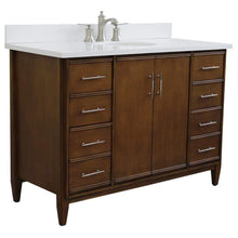 Load image into Gallery viewer, Bellaterra Home Vanity BellaTerra Home 49&quot; Single sink vanity in Walnut finish with White quartz and oval sink 400901-49S-WA-WEO