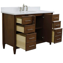 Load image into Gallery viewer, Bellaterra Home Vanity BellaTerra Home 49&quot; Single sink vanity in Walnut finish with White quartz and oval sink 400901-49S-WA-WEO