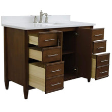 Load image into Gallery viewer, Bellaterra Home Vanity BellaTerra Home 49&quot; Single sink vanity in Walnut finish with White quartz and rectangle sink 400901-49S-WA-WER