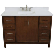 Load image into Gallery viewer, Bellaterra Home Vanity BellaTerra Home 49&quot; Single sink vanity in Walnut finish with White quartz and rectangle sink 400901-49S-WA-WER