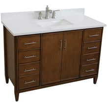 Load image into Gallery viewer, Bellaterra Home Vanity BellaTerra Home 49&quot; Single sink vanity in Walnut finish with White quartz and rectangle sink 400901-49S-WA-WER