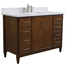 Load image into Gallery viewer, Bellaterra Home Vanity BellaTerra Home 49&quot; Single sink vanity in Walnut finish with White quartz and rectangle sink 400901-49S-WA-WER