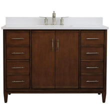 Load image into Gallery viewer, Bellaterra Home Vanity BellaTerra Home 49&quot; Single sink vanity in Walnut finish with White quartz and rectangle sink 400901-49S-WA-WER