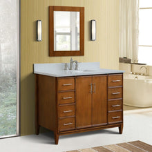 Load image into Gallery viewer, Bellaterra Home Vanity BellaTerra Home 49&quot; Single sink vanity in Walnut finish with White quartz and rectangle sink 400901-49S-WA-WER