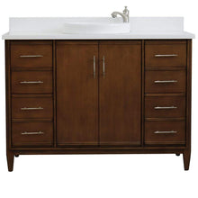 Load image into Gallery viewer, Bellaterra Home Vanity BellaTerra Home 49&quot; Single sink vanity in Walnut finish with White quartz and round sink 400901-49S-WA-WERD
