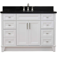 Load image into Gallery viewer, Bellaterra Home Vanity BellaTerra Home 49&quot; Single sink vanity in White finish with Black galaxy granite and and oval sink 400700-49S-WH-BGO