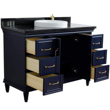 Load image into Gallery viewer, Bellaterra Home Vanity BellaTerra Home 49&quot; Single sink vanity in White finish with Black galaxy granite and and oval sink 400800-49S-WH-BGO 400800-49S-BU-BGRD