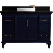 Load image into Gallery viewer, Bellaterra Home Vanity BellaTerra Home 49&quot; Single sink vanity in White finish with Black galaxy granite and and oval sink 400800-49S-WH-BGO 400800-49S-BU-BGRD
