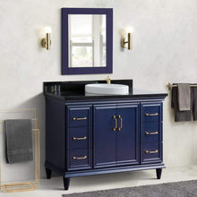 Load image into Gallery viewer, Bellaterra Home Vanity BellaTerra Home 49&quot; Single sink vanity in White finish with Black galaxy granite and and oval sink 400800-49S-WH-BGO 400800-49S-BU-BGRD