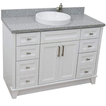 Load image into Gallery viewer, Bellaterra Home Vanity BellaTerra Home 49&quot; Single sink vanity in White finish with Gray granite and round sink 00700-49S-WH-GYRD