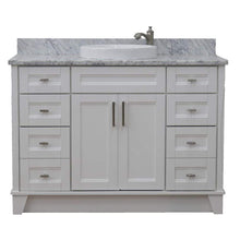 Load image into Gallery viewer, Bellaterra Home Vanity BellaTerra Home 49&quot; Single sink vanity in White finish with White carrara marble and round sink 400700-49S-WH-WMRD