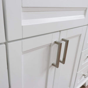 Bellaterra Home Vanity BellaTerra Home 49" Single sink vanity in White finish with White carrara marble and round sink 400700-49S-WH-WMRD