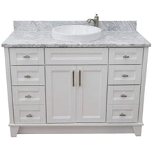 Load image into Gallery viewer, Bellaterra Home Vanity BellaTerra Home 49&quot; Single sink vanity in White finish with White carrara marble and round sink 400700-49S-WH-WMRD
