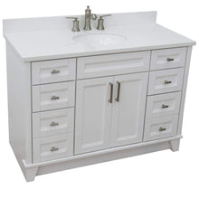 Load image into Gallery viewer, Bellaterra Home Vanity BellaTerra Home 49&quot; Single sink vanity in White finish with White quartz and and oval sink 400700-49S-WH-WEO