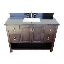 Load image into Gallery viewer, Bellaterra Home Vanity BellaTerra Home 49&quot; Single vanity in Silvery Brown finish with Black Galaxy top and Rectangle Sink 400300-SB-BGR