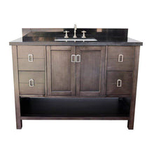 Load image into Gallery viewer, Bellaterra Home Vanity BellaTerra Home 49&quot; Single vanity in Silvery Brown finish with Black Galaxy top and Rectangle Sink 400300-SB-BGR