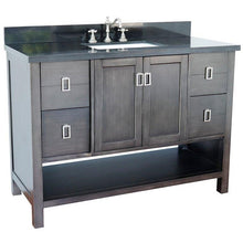 Load image into Gallery viewer, Bellaterra Home Vanity BellaTerra Home 49&quot; Single vanity in Silvery Brown finish with Black Galaxy top and Rectangle Sink 400300-SB-BGR