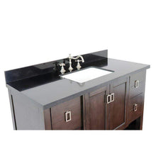 Load image into Gallery viewer, Bellaterra Home Vanity BellaTerra Home 49&quot; Single vanity in Silvery Brown finish with Black Galaxy top and Rectangle Sink 400300-SB-BGR