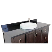 Load image into Gallery viewer, Bellaterra Home Vanity BellaTerra Home 49&quot; Single vanity in Silvery Brown finish with Black Galaxy top and Round Sink 400300-SB-BGRD
