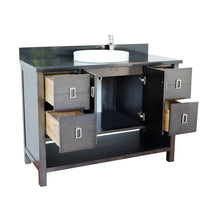 Load image into Gallery viewer, Bellaterra Home Vanity BellaTerra Home 49&quot; Single vanity in Silvery Brown finish with Black Galaxy top and Round Sink 400300-SB-BGRD