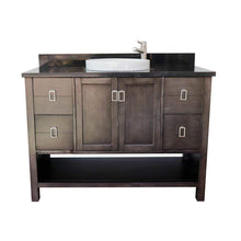 Load image into Gallery viewer, Bellaterra Home Vanity BellaTerra Home 49&quot; Single vanity in Silvery Brown finish with Black Galaxy top and Round Sink 400300-SB-BGRD
