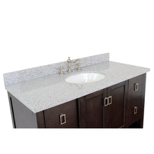 Load image into Gallery viewer, Bellaterra Home Vanity BellaTerra Home 49&quot; Single vanity in Silvery Brown finish with Gray granite top and Oval Sink 400300-SB-GYO
