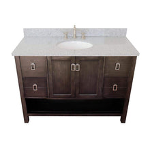 Load image into Gallery viewer, Bellaterra Home Vanity BellaTerra Home 49&quot; Single vanity in Silvery Brown finish with Gray granite top and Oval Sink 400300-SB-GYO