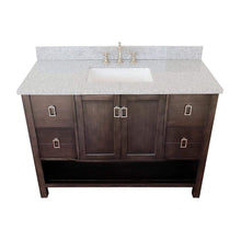 Load image into Gallery viewer, Bellaterra Home Vanity BellaTerra Home 49&quot; Single vanity in Silvery Brown finish with Gray granite top and Rectangle Sink 400300-SB-GYR