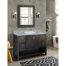 Load image into Gallery viewer, Bellaterra Home Vanity BellaTerra Home 49&quot; Single vanity in Silvery Brown finish with Gray granite top and Round Sink 400300-SB-GYRD