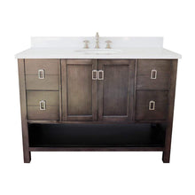 Load image into Gallery viewer, Bellaterra Home Vanity BellaTerra Home 49&quot; Single vanity in Silvery Brown finish with White Quartz top and Oval Sink 400300-SB-WEO
