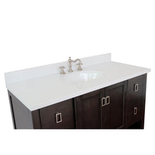 Load image into Gallery viewer, Bellaterra Home Vanity BellaTerra Home 49&quot; Single vanity in Silvery Brown finish with White Quartz top and Oval Sink 400300-SB-WEO