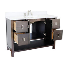 Load image into Gallery viewer, Bellaterra Home Vanity BellaTerra Home 49&quot; Single vanity in Silvery Brown finish with White Quartz top and Oval Sink 400300-SB-WEO