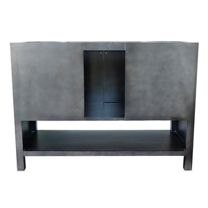 Bellaterra Home Vanity BellaTerra Home 49" Single vanity in Silvery Brown finish with White Quartz top and Oval Sink 400300-SB-WEO