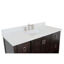 Load image into Gallery viewer, Bellaterra Home Vanity BellaTerra Home 49&quot; Single vanity in Silvery Brown finish with White Quartz top and Rectangle Sink 400300-SB-WER