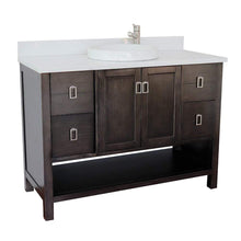 Load image into Gallery viewer, Bellaterra Home Vanity BellaTerra Home 49&quot; Single vanity in Silvery Brown finish with White Quartz top and Round Sink 400300-SB-WERD