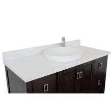 Load image into Gallery viewer, Bellaterra Home Vanity BellaTerra Home 49&quot; Single vanity in Silvery Brown finish with White Quartz top and Round Sink 400300-SB-WERD
