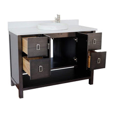 Load image into Gallery viewer, Bellaterra Home Vanity BellaTerra Home 49&quot; Single vanity in Silvery Brown finish with White Quartz top and Round Sink 400300-SB-WERD