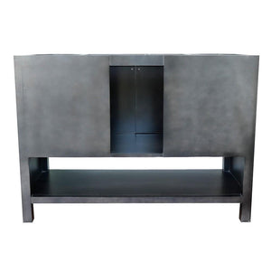 Bellaterra Home Vanity BellaTerra Home 49" Single vanity in Silvery Brown finish with White Quartz top and Round Sink 400300-SB-WERD