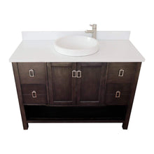 Load image into Gallery viewer, Bellaterra Home Vanity BellaTerra Home 49&quot; Single vanity in Silvery Brown finish with White Quartz top and Round Sink 400300-SB-WERD