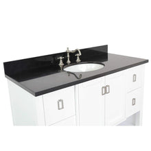 Load image into Gallery viewer, Bellaterra Home Vanity BellaTerra Home 49&quot; Single vanity in White finish with Black Galaxy top and Oval Sink 400300-WH-BGO