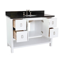 Load image into Gallery viewer, Bellaterra Home Vanity BellaTerra Home 49&quot; Single vanity in White finish with Black Galaxy top and Oval Sink 400300-WH-BGO