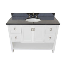 Load image into Gallery viewer, Bellaterra Home Vanity BellaTerra Home 49&quot; Single vanity in White finish with Black Galaxy top and Oval Sink 400300-WH-BGO